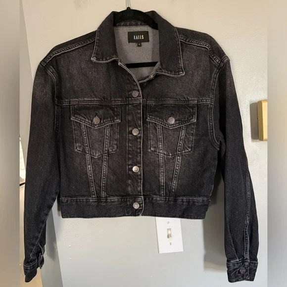 Rails Washed Denim Cropped Jacket - Picture 2 of 5